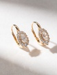 18K Rose Gold Earrings with Oval Cut and Brilliant Diamonds - Image 1