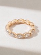 Amazing 18K Rose Gold Ring with Pear Shaped Diamonds