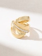 Striking 18K Yellow Gold Ring With Diamonds