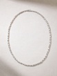 Superb Necklace in 18K White Gold with Brilliant, Marquise and Baguette Diamonds