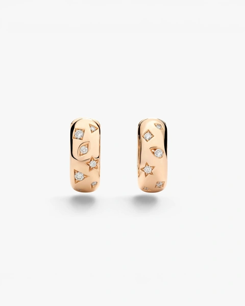 Iconica Earrings in 18K Rose Gold with Brilliant-Cut Diamonds