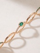 18K Rose Gold Multiple Bands Ring with Emeralds and Diamonds