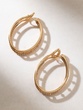 Diamond Oval Hoops in 18K Rose Gold with Diamonds and Embellishments
