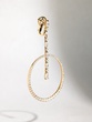 18K Rose Gold Long Earrings with Diamonds - Image 5