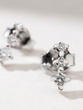 Triple Diamonds 18K White Gold Earrings
