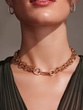 18K Rose Gold Necklace with Diamonds