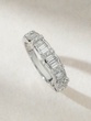 18Κ White Gold Ring with Baguettes and Brilliants
