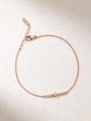 18K Rose Gold Bracelet with Diamond Row